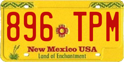NM license plate 896TPM