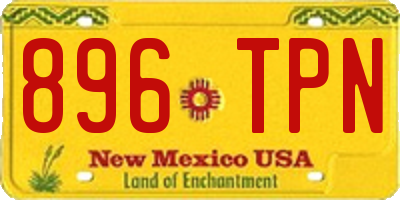 NM license plate 896TPN