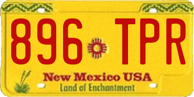 NM license plate 896TPR