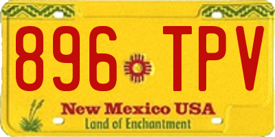 NM license plate 896TPV