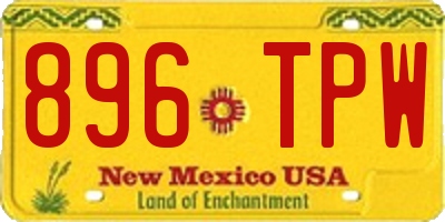 NM license plate 896TPW
