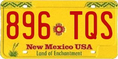 NM license plate 896TQS