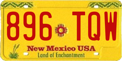 NM license plate 896TQW