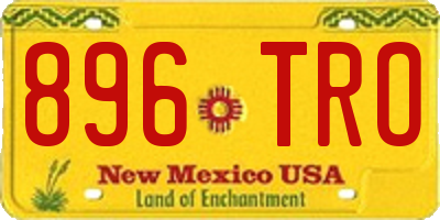 NM license plate 896TRO