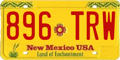 NM license plate 896TRW