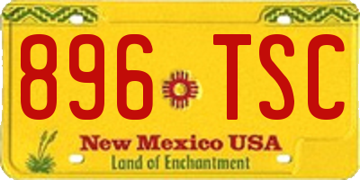 NM license plate 896TSC