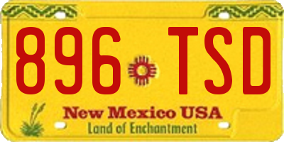 NM license plate 896TSD