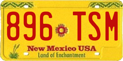 NM license plate 896TSM