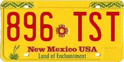 NM license plate 896TST