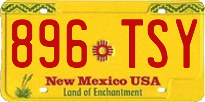 NM license plate 896TSY