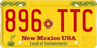 NM license plate 896TTC