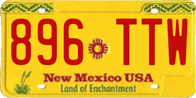 NM license plate 896TTW