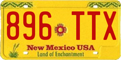 NM license plate 896TTX