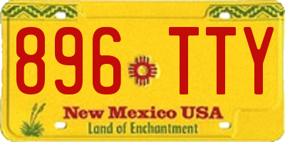 NM license plate 896TTY