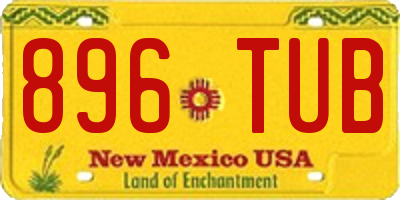 NM license plate 896TUB