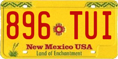 NM license plate 896TUI