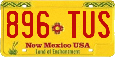NM license plate 896TUS