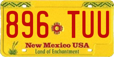 NM license plate 896TUU