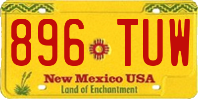 NM license plate 896TUW