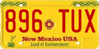 NM license plate 896TUX