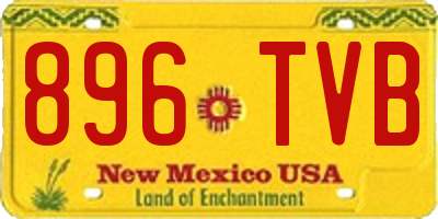NM license plate 896TVB