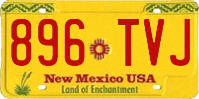 NM license plate 896TVJ