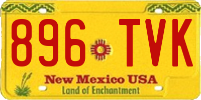 NM license plate 896TVK