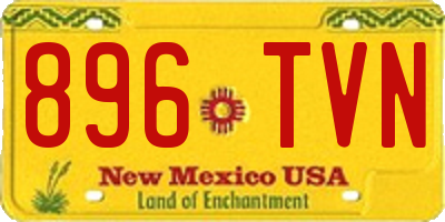 NM license plate 896TVN