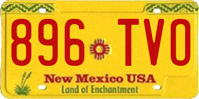 NM license plate 896TVO