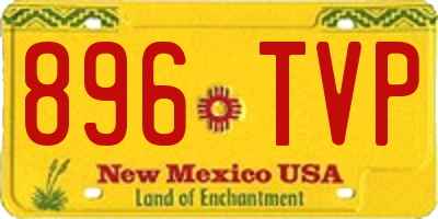 NM license plate 896TVP