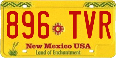 NM license plate 896TVR