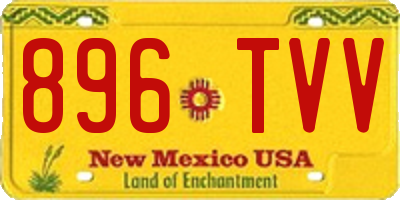 NM license plate 896TVV