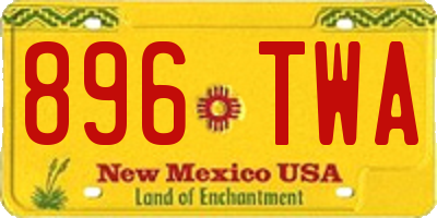 NM license plate 896TWA