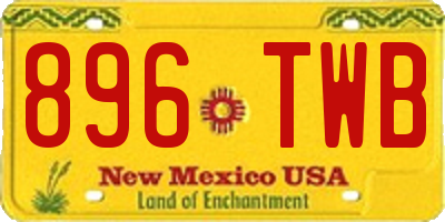 NM license plate 896TWB