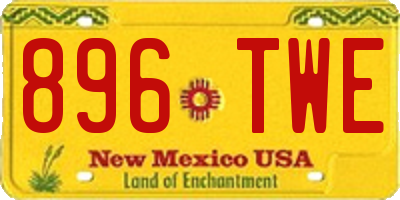 NM license plate 896TWE