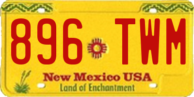 NM license plate 896TWM