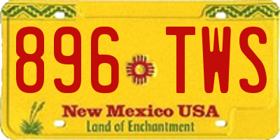 NM license plate 896TWS