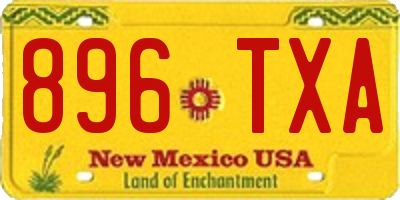 NM license plate 896TXA