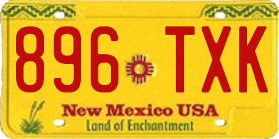 NM license plate 896TXK