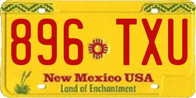 NM license plate 896TXU