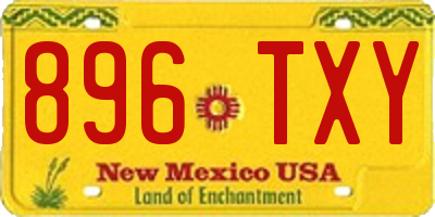 NM license plate 896TXY