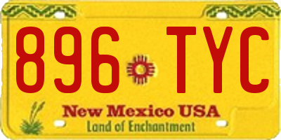NM license plate 896TYC
