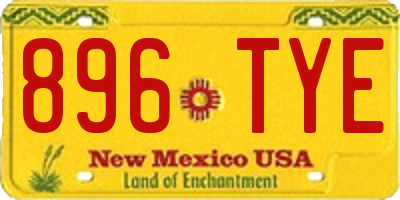 NM license plate 896TYE