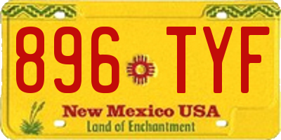 NM license plate 896TYF