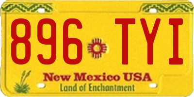 NM license plate 896TYI