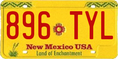 NM license plate 896TYL