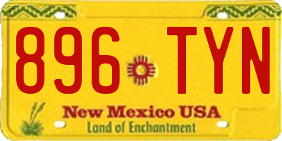 NM license plate 896TYN