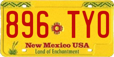 NM license plate 896TYO