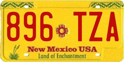 NM license plate 896TZA