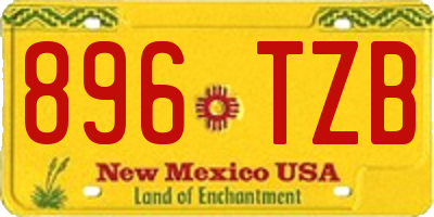 NM license plate 896TZB